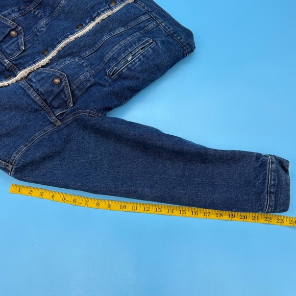 Vintage Gap Pioneer Jacket Mens M Denim Jean Trucker Sherpa Lined Western - Picture 7 of 10